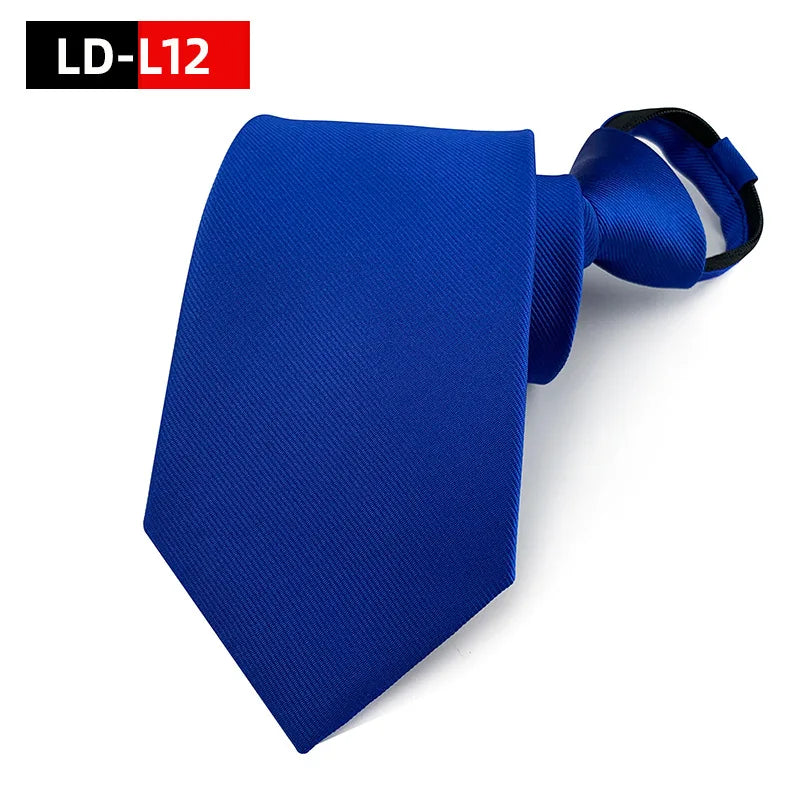 Zipper Tie Men Necktie Lazy Pre-tied Ties Solid 8cm Hot Sell Style Zipper Necktie For Men Women Bridegroom Wedding Wholesale