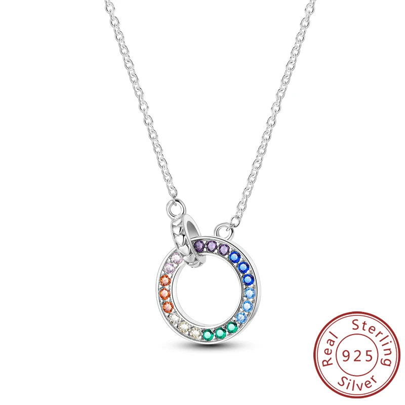 Necklace 925 Sterling Silver Butterfly Love Heart Bear Classic Simple Adjustable Necklace For Women Girl Fashion Jewelry Gifts