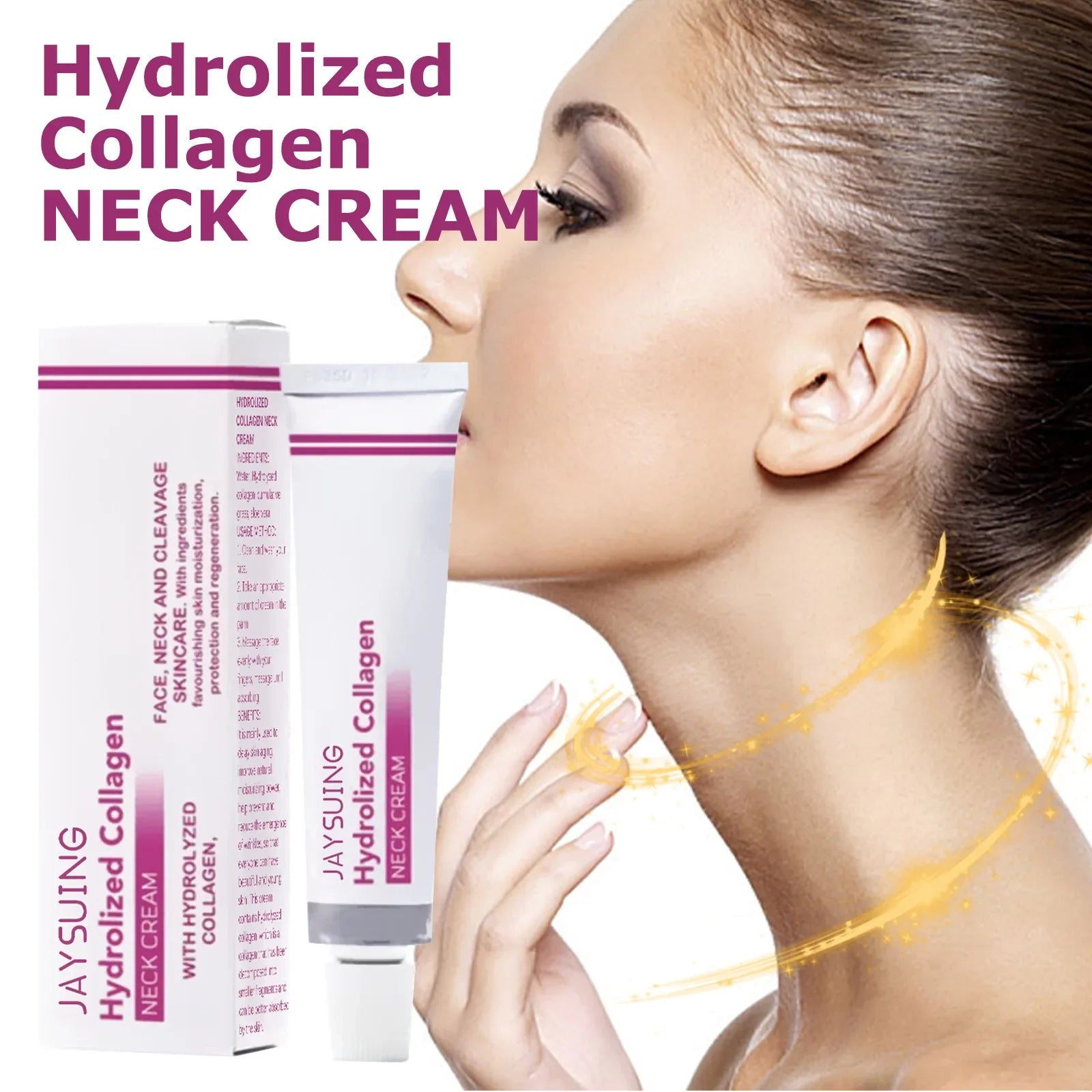 Neck Cream Wri-nkle Smooth Anti Ag-ing Cream Reduce Fine Line Double Chin Lifting Firming Neckline Cream Skin Care Products 40g