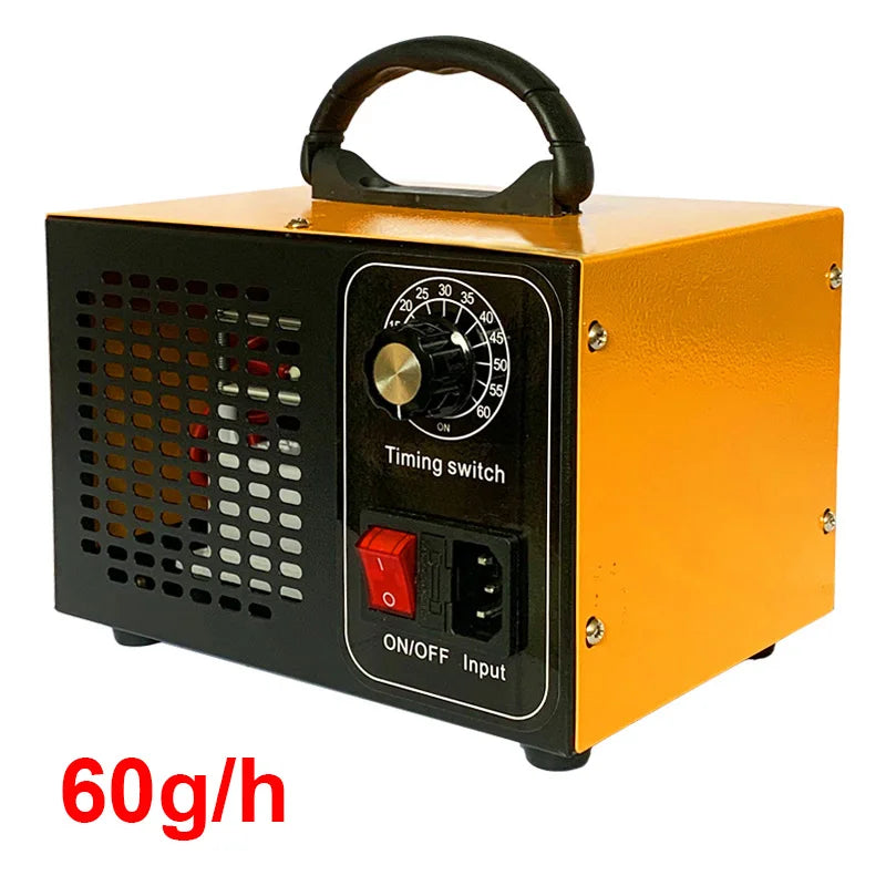 Ozone Generator Stainless Steel  AC110V AC220V 12V 60G  Car Air Purifier Ozonator Machine Ozon Generator with Timing Switch