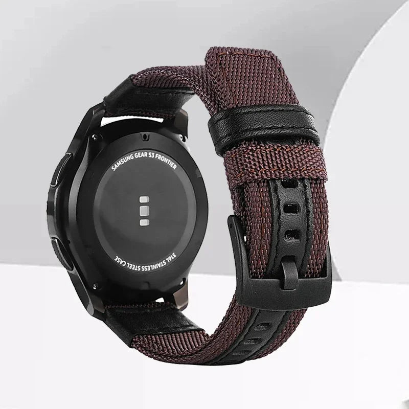 20mm 22mm Nylon  strap For Samsung Galaxy watch 3 4 46mm gear s3 Frontier Classic Woven Nylon Band for 20mm 22mm Sport Wristband
