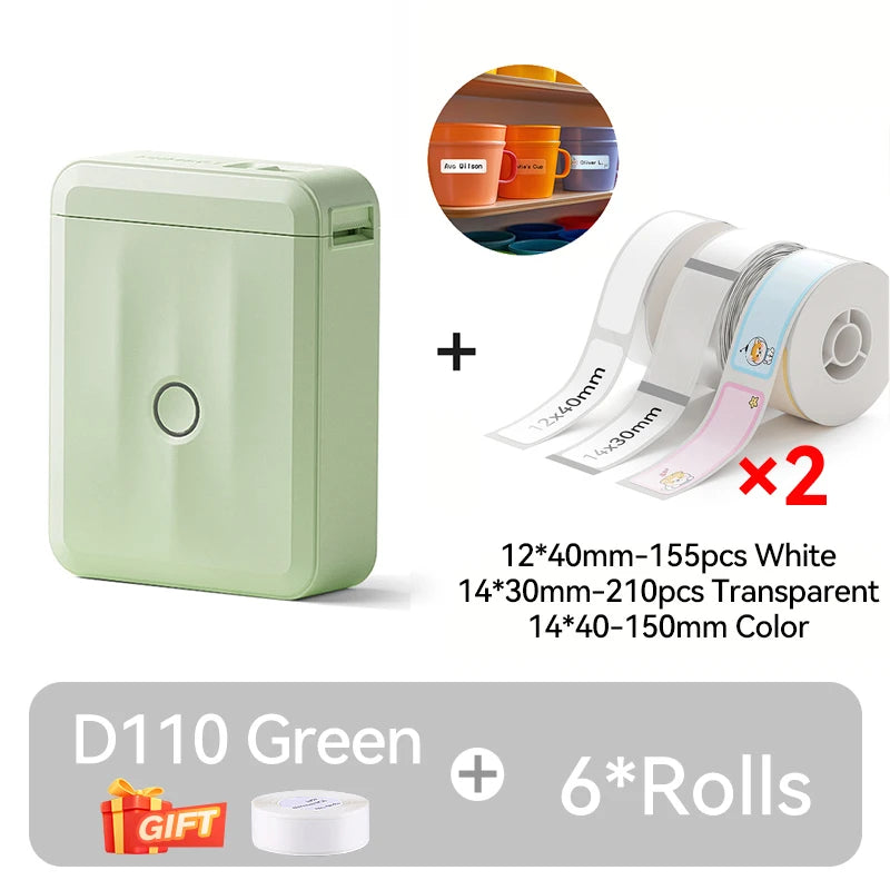 Niimbot D110 Mini Portable Thermal Printer Smart Pocket Self-adhesive Label Printer Bluetooth Price Label Sticker Maker For Home