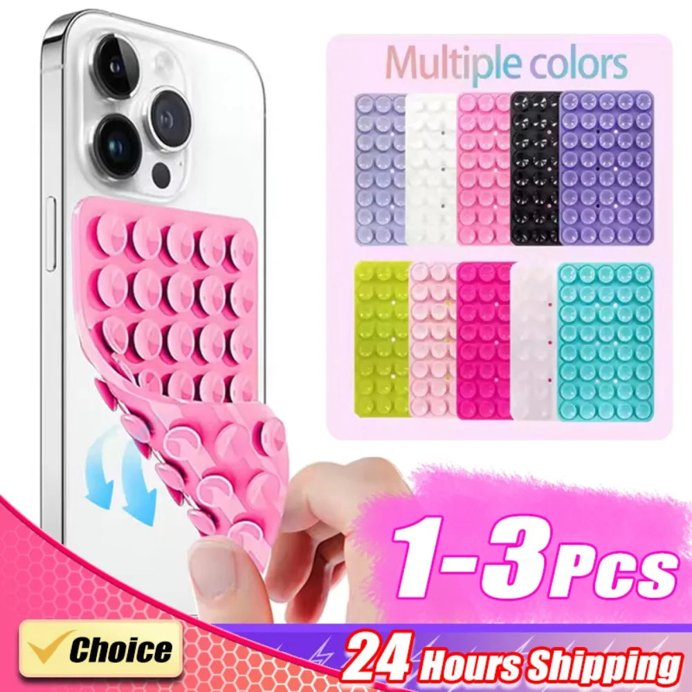 Double Side Silicone Suction Pad for Mobile Phone Fixture Suction Cup Adhesive Silicone Rubber Sucker Pad for Fixed Pad