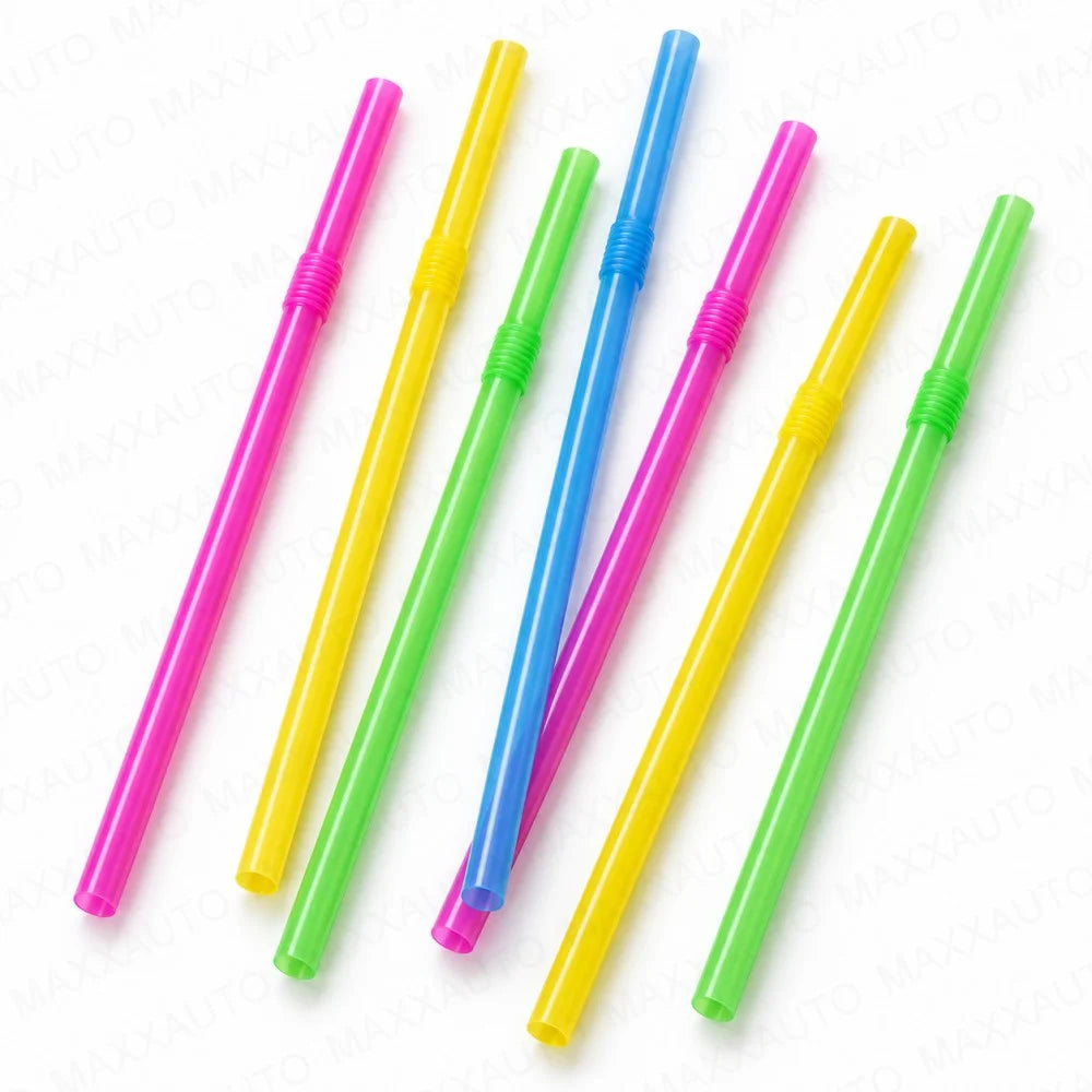 100-3000Pcs Drinking Straw Biodegradable Reusable for Smoothies Birthday Wedding Party Kitchen Multicolor Straws Dropshipper