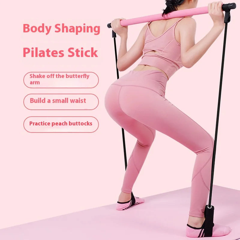 Pilates Stick Fitness Stick Puller Home Yoga Elastic Band Slimming Exercise Equipment Female Tension Rope Elastic Rope