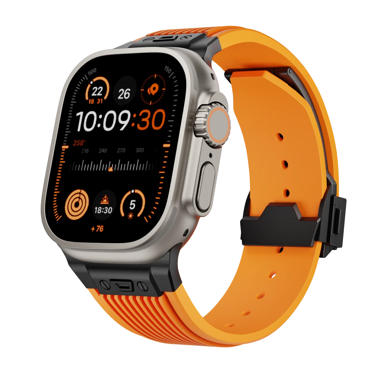 Silicone Sports Strap for Apple Watch Ultra 2/1 49mm Series 9 8 7 45mm 44mm Rubber Band for IWatch 6 5 4 3 Se 44mm 42mm Bracelet