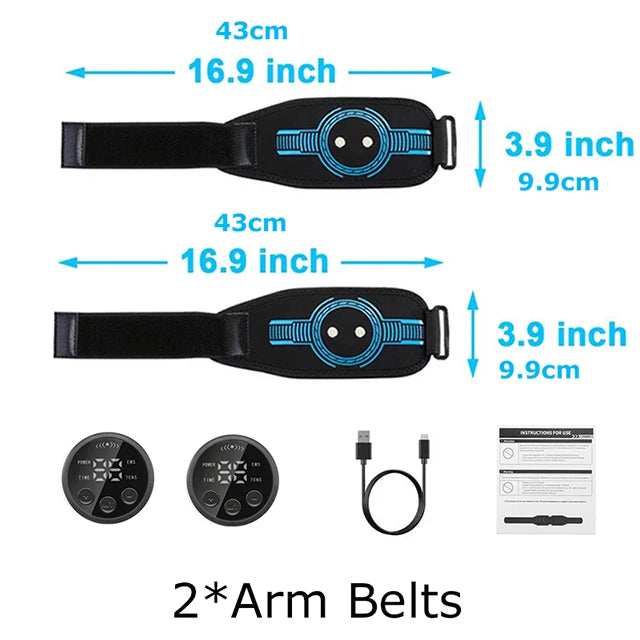 EMS Muscle Stimulator Abdominal Training Belt  For Men Woman Abdomen Arm Leg Home Office Exercise Fitness Slimming Massager