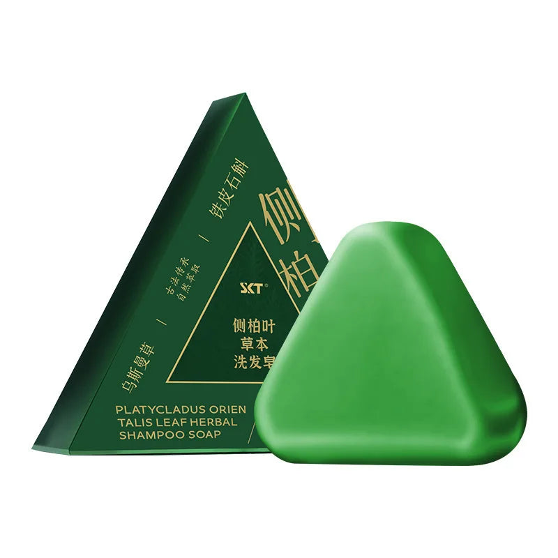 Seven Green Platycladi Usman Grass Handmade Shampoo Soap Refreshing Flushing Healthy Anti-removal Hair Nourishing Clean Product