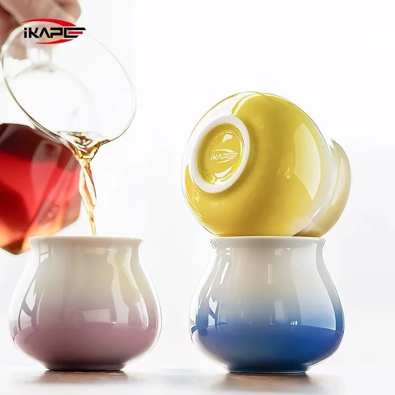 IKAPE Ceramic Coffee Mug Unisex 180ml Handled Mug Perfect for Latte, Cappuccino and Tea Microwave Safe Modern Unique Style