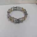 Cross-border European and American non-fading men's stainless steel trendy rock and roll bike motorcycle bracelet