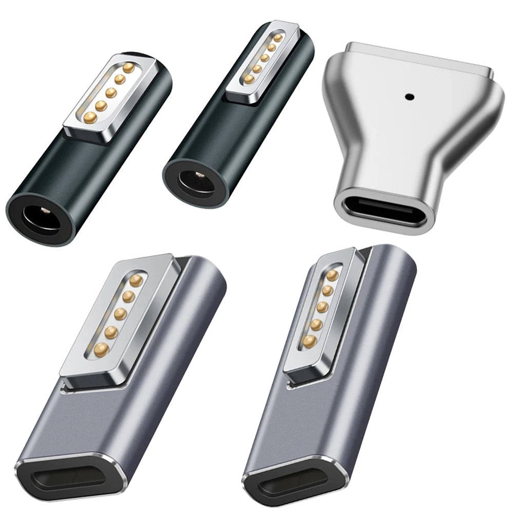Type C Magnetic USB PD Adapter Connector For Type-C Female to Magnetic 2 USB C Female Magnet Plug Converter for MacBook Air/Pro