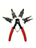 4-In-1 Circlip Pliers Set Snap Ring Pliers Multi Crimp Removable Plier Head Retaining Circlip Pliers Hand Tools Multifunctional