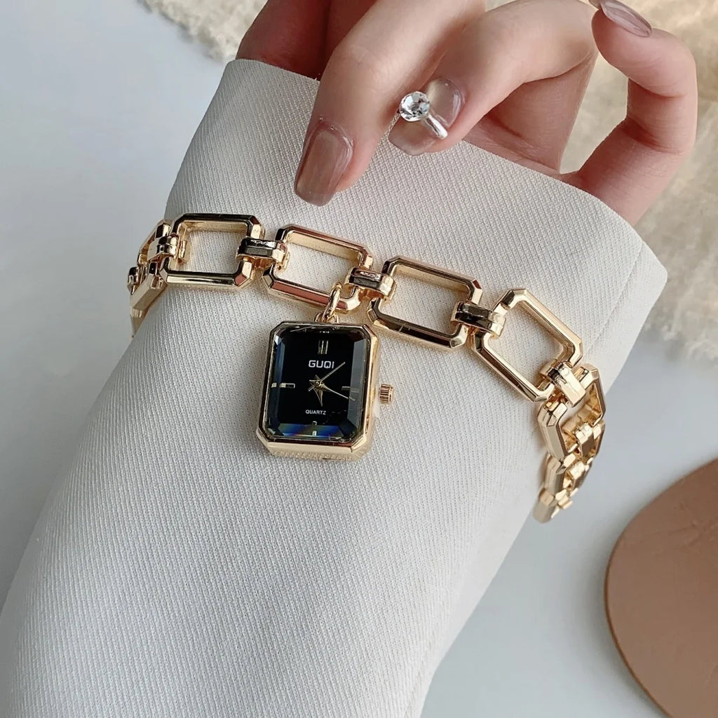 Women Quartz Watch Bracelet Square Dial Quartz Analog Women's Watches Ladies Wristwatch Elegant Female Clock Montre