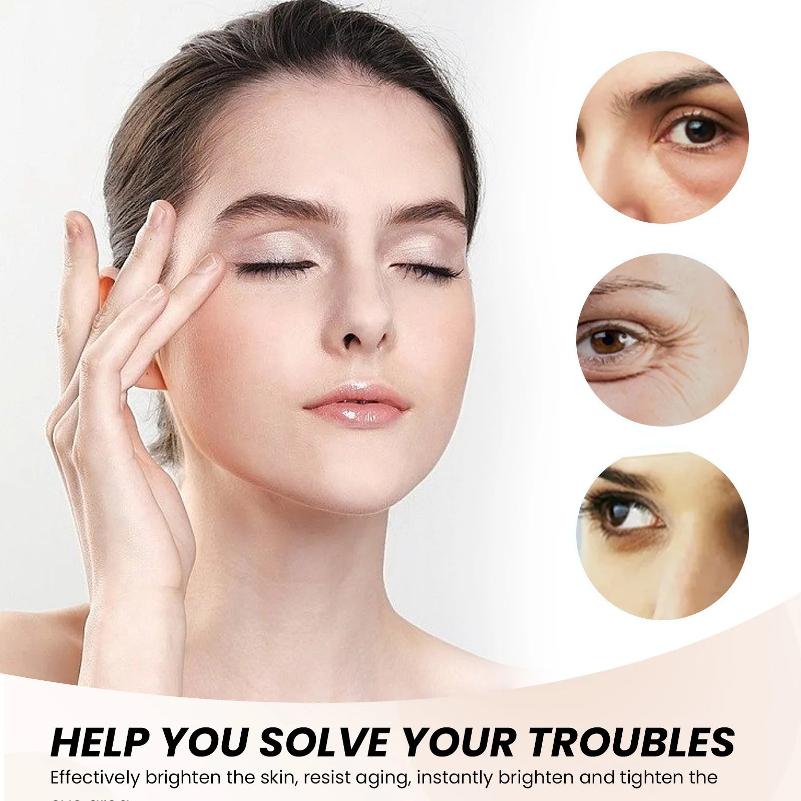 Anti Wrinkle Eye Cream Reduce Eye Bags Puffiness Firming Lifting Fine Lines Moisturizing Brightening Dark Circle Corrector Cream