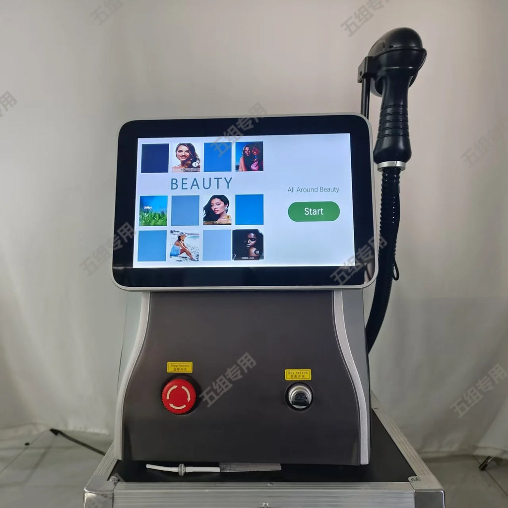 Diode Lase Ice Platinum Hair Removal Machine 5000W Diode Lase Permanent Painless Depilator 3-Wavelength 755 808 1064nm