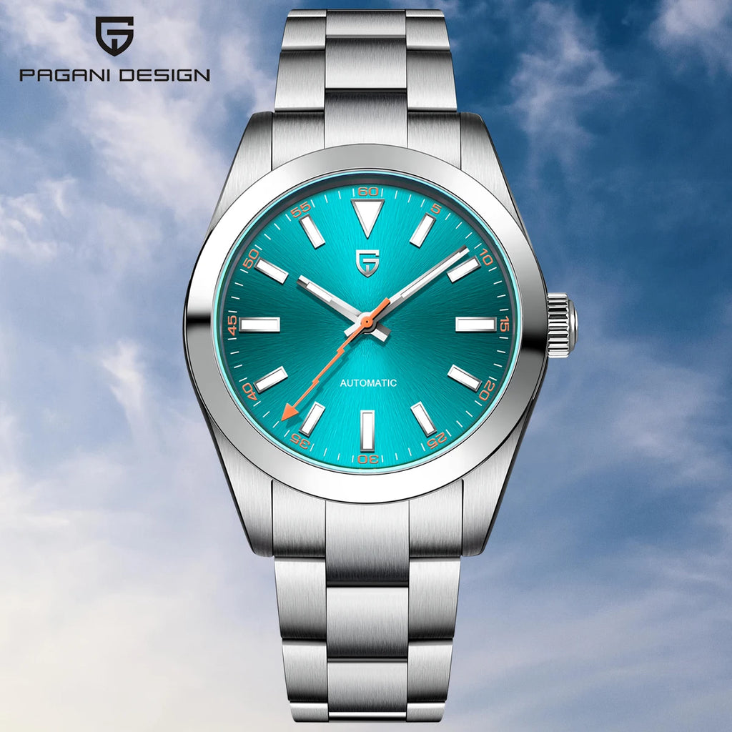 New PAGANI DESIGN 2026 Men's Watches Luxury Automatic Watch for Men Green Glass Mechanical Watches Sapphire glass Wristwatch Men