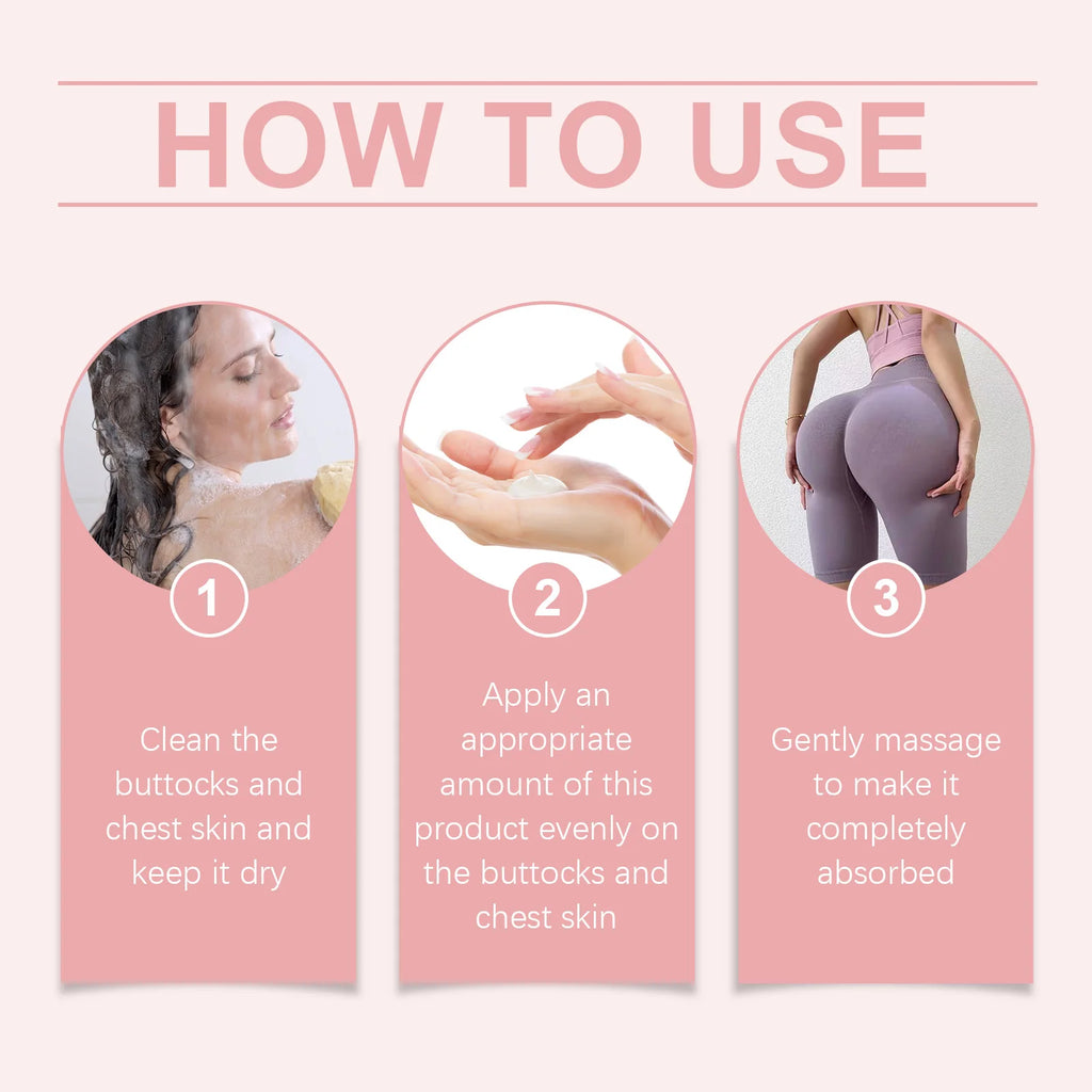 OceAura Hip & Breast Firming Cream - Deep Moisturizing Body Care for Chest & Hip Skin, Nourishing Smooth Formula to Tighten