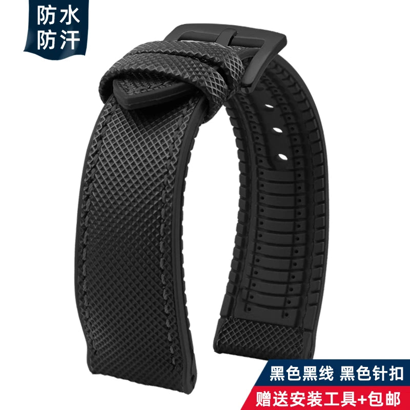 For Longines Seiko water ghost Hamilton series nylon rubber Bottom watch strap 20mm 22mm 23 Strap Men soft Waterproof Wrist Band