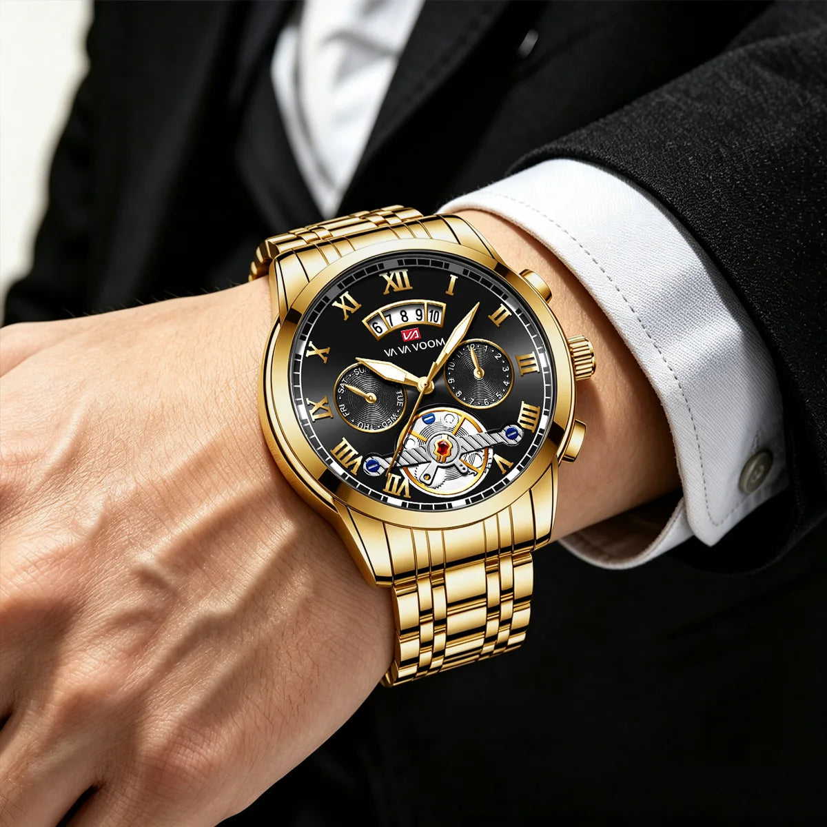 Relogio Masculino Top Brand Mens Luxury Watch Stainless Steel Luminescence Clock Casual Chic 3Bar Waterproof Outdoor Sport Watch