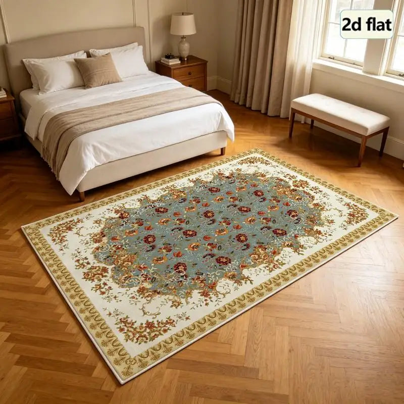 1 Piece Traditional Floral Rug, Soft Comfortable, All Seasons, Easy To Maintain, Home Decor, Living Room Decor, Bedroom Decor, Dining Room Decor, Autumn, Winter