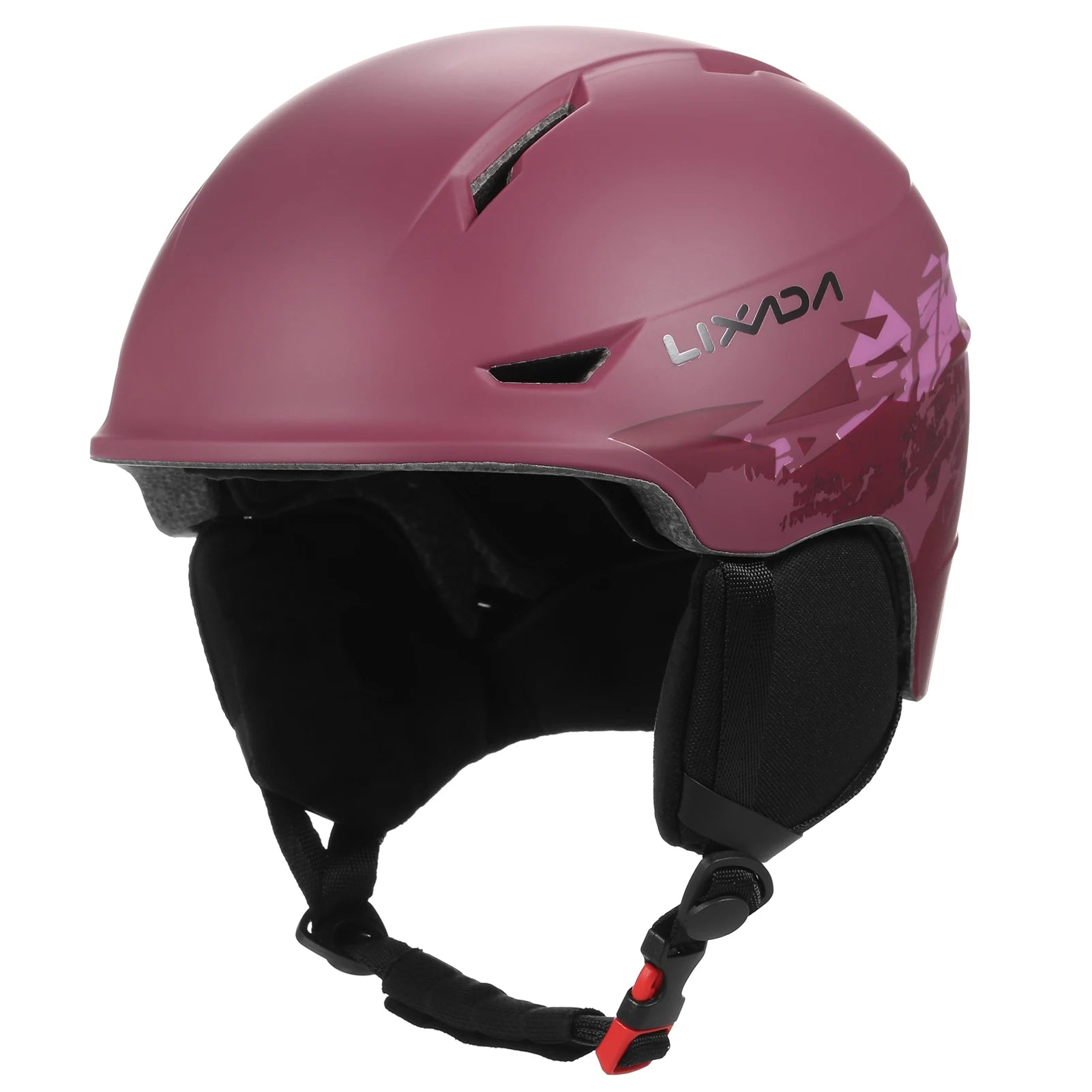Lixada Snowboard Helmet with Detachable Earmuff Men Women Safety Skiing Helmet with Goggle Fixed Strap Skiing Snow Sports