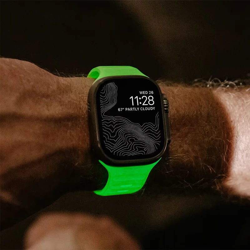 Strap for Apple Watch 45 49 42 41 44 40 38mm Luminous Glow Bracelet for Apple Watch 45mm Series 8 for iWatch Ultra 8 7 6 5 4 SE