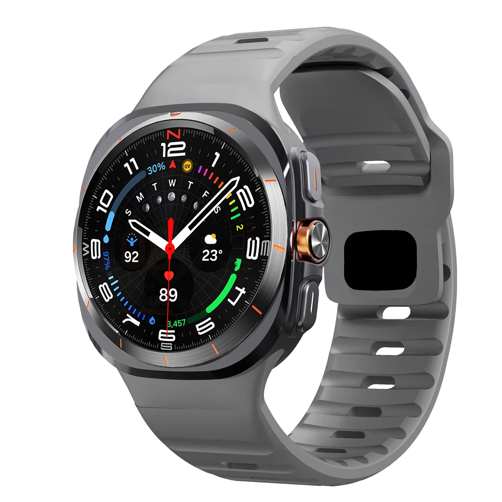 For Samsung Galaxy Watch 7 Ultra Strap 47mm Accessories correa Sport Silicone Bracelet For Samsung Galaxy Watch ultra band 47 mm