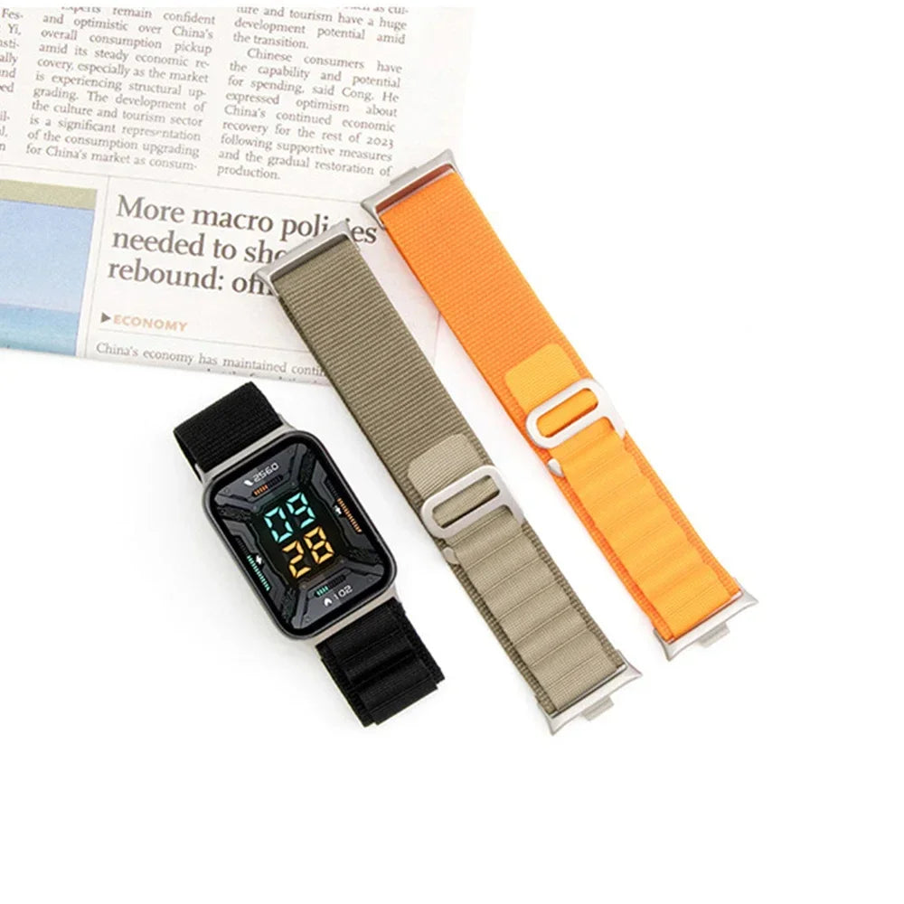 Nylon Loop Strap for Xiaomi Redmi Watch 4 5 Adjustable Elastic Bracelet Watchband iWatch Mi Band 8 Pro/9 Pro Band Accessories