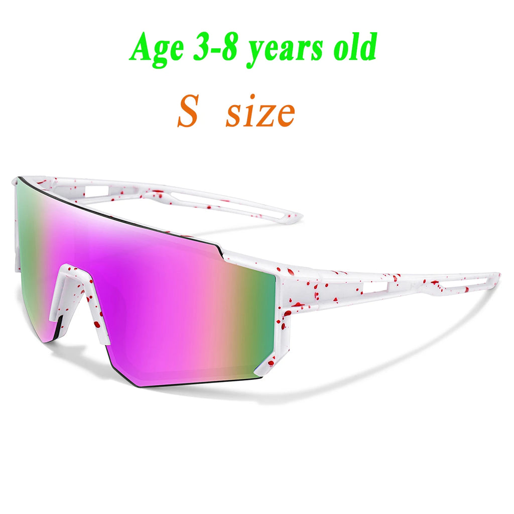 3-14 Year Old Children Baseball Sunglasses Kids Boys Girls M Size Youth BicycleUV400 Outdoor Sports Camping Mtb Bike Eyewear
