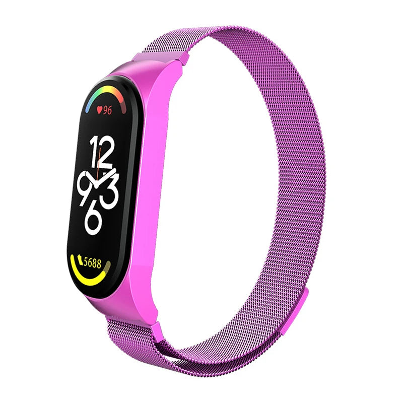 Milanese Bracelet for Xiaomi Mi Band 8 Strap Correa Mi band 6 7 stainless steel metel miband6 band4 for Xiaomi mi band 7 3 5 6 4