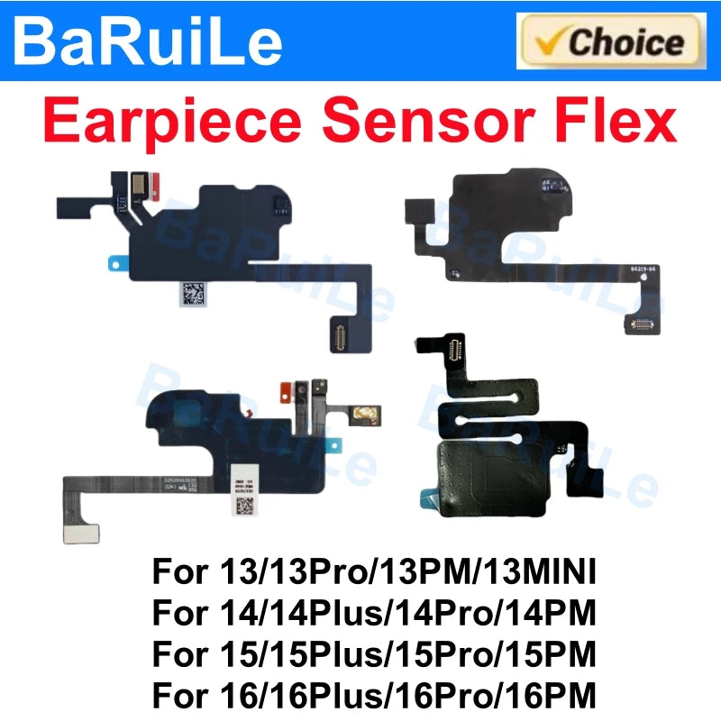 1pcs Earpiece Sensor For iphone 13 14 Pro Max 15 16 Plus Mini Proximity Mic No Ear Speaker Microphone Replacement Part