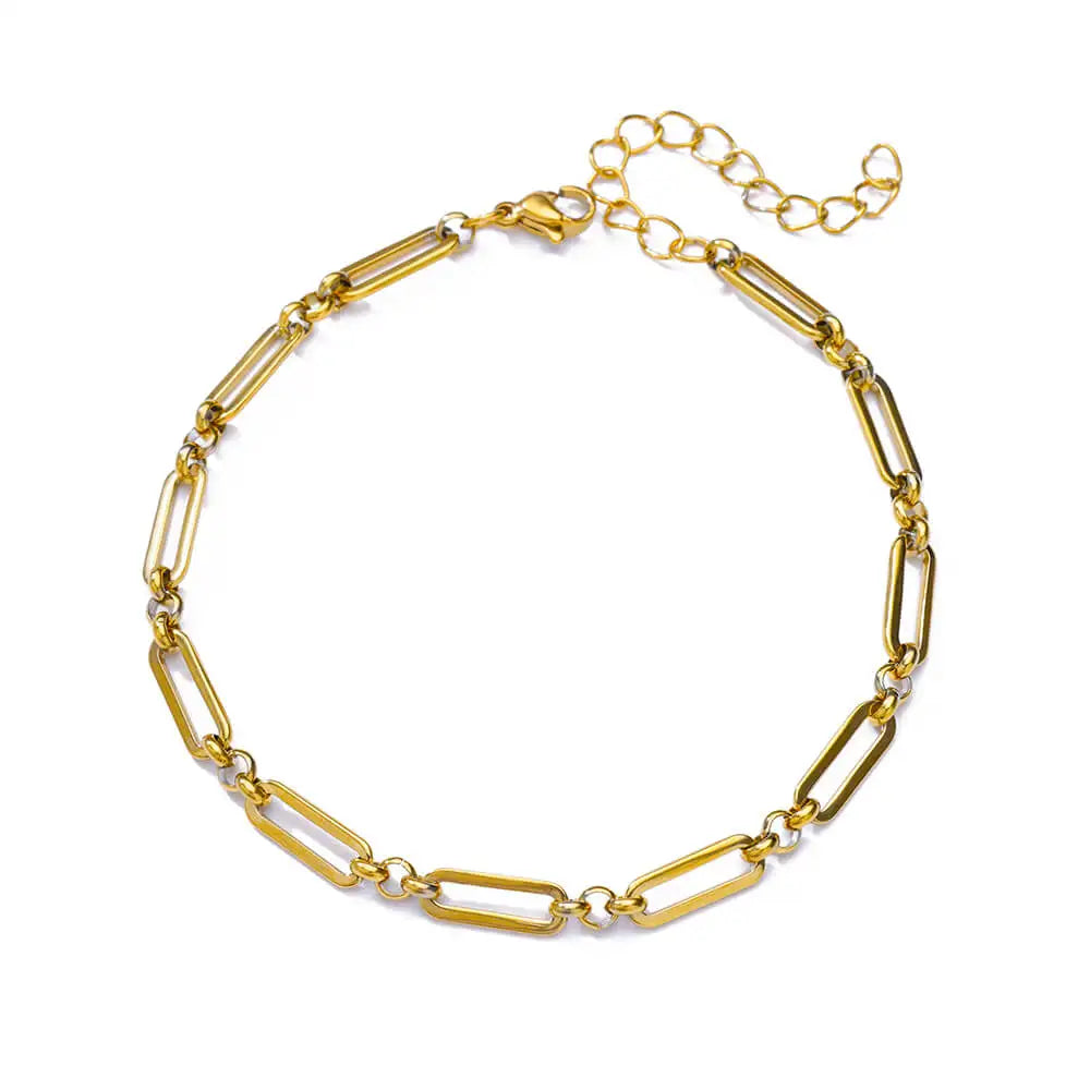 Colorful Boho Drops Anklets For Women Gold Color Stainless Steel Geometric Anklet Luxury Wedding Aesthetic Summer Jewelry Gift
