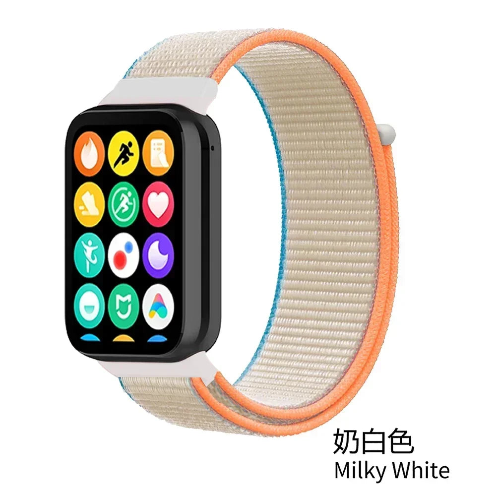 Nylon Strap for Xiaomi Mi Band 9/8 Pro Breathable Replaceable Bracelet Wristband Correa Redmi Watch 4/5/6 Watchband Accessories