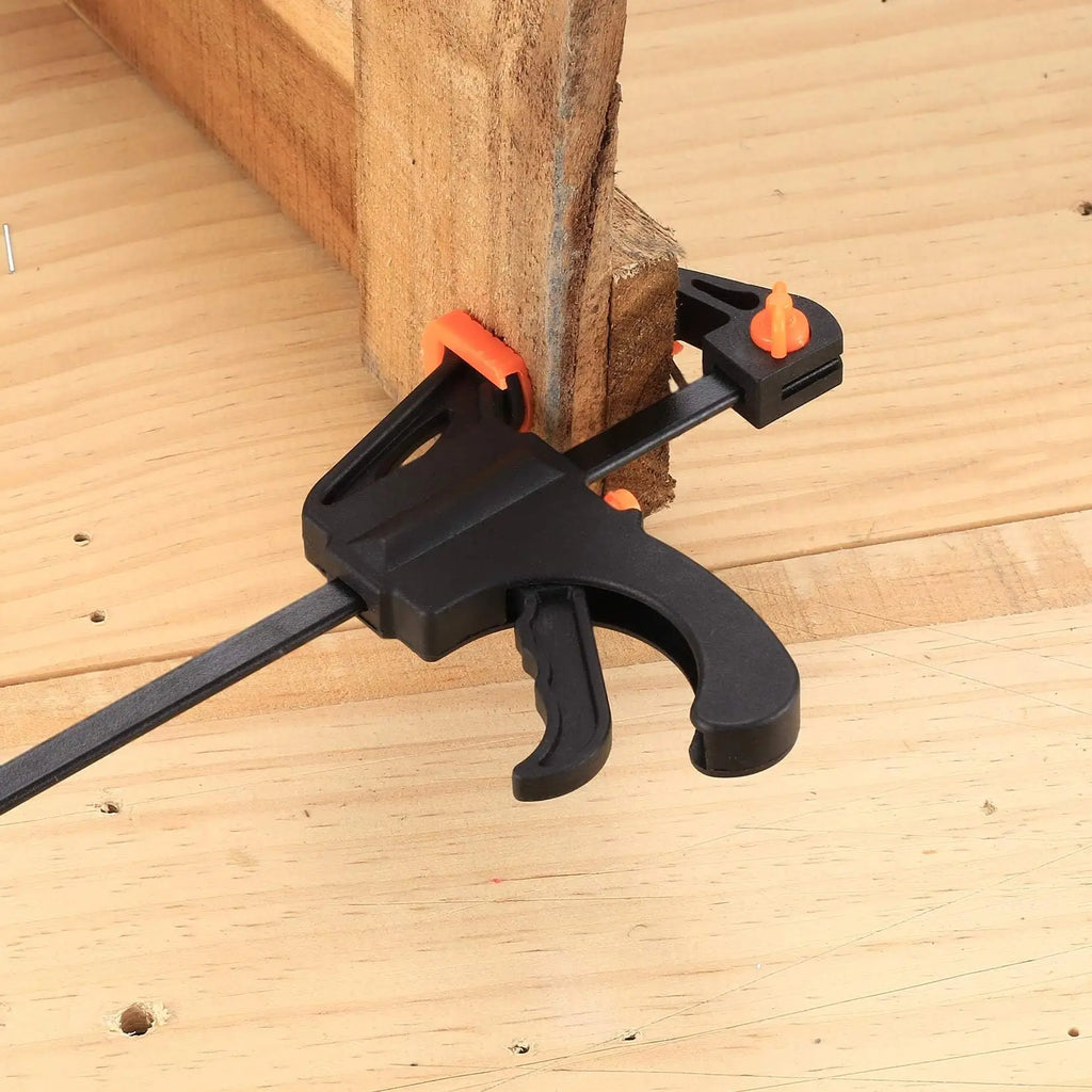 5/2pcs Woodworking Clamp F Hard Quick Release Ratchet Speed Squeeze Clip Kit Long Carpenter Set Nylon Gadget Work Bar  4inch