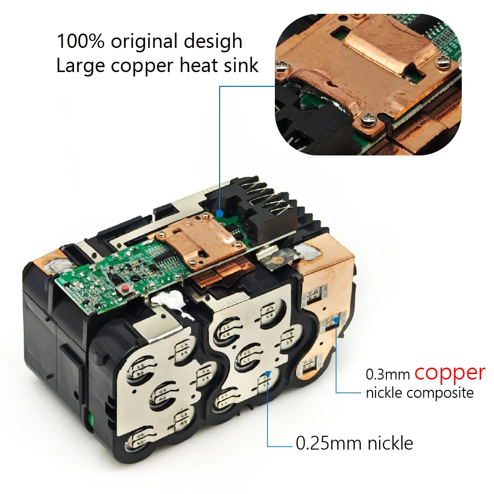 TPCELL 12AH/15AH For M.18 Tabless 21700 18V Professional  Battery Li-ion Replacement  High Output