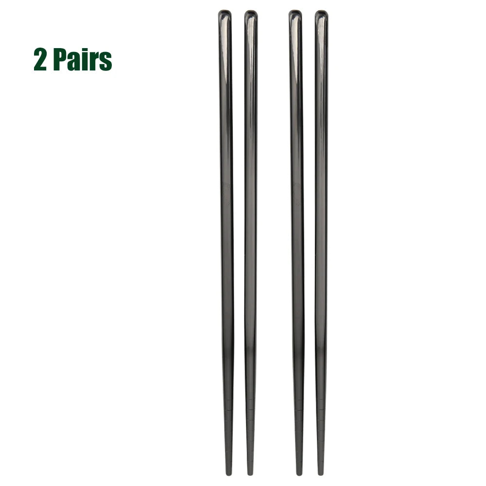 1-5 Pair Stainless Steel Chopsticks Metal Chop Sticks Tableware Silver Gold Multicolor Wedding Party Festival Supplies