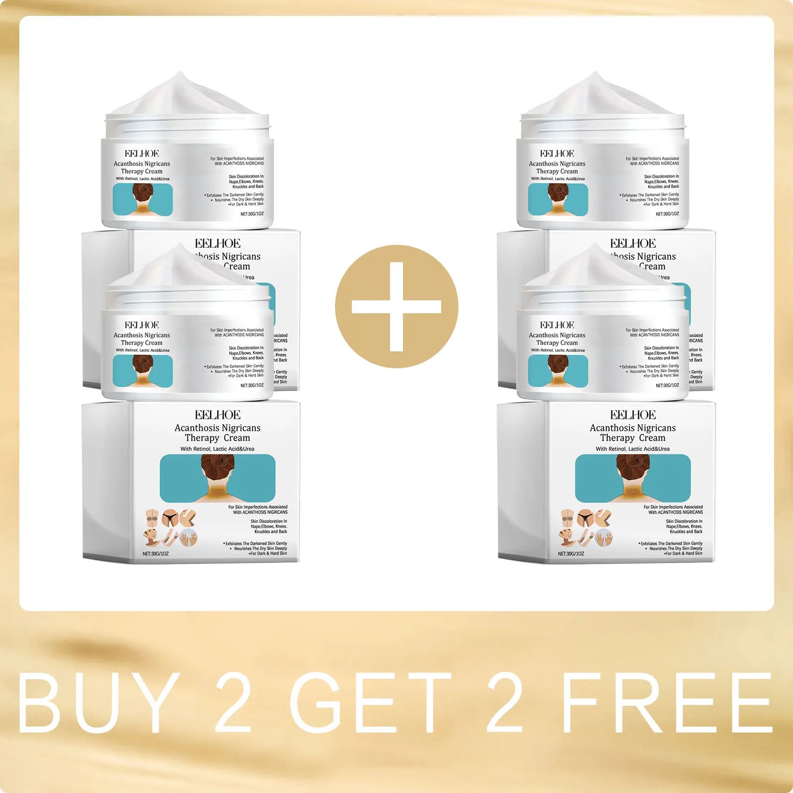 EELHOE Acanthosis Nigricans Therapy Cream Neck Arm Knee Joint Underarm Whitening Nourish Body Care Set Acantosis Nigricans Cream