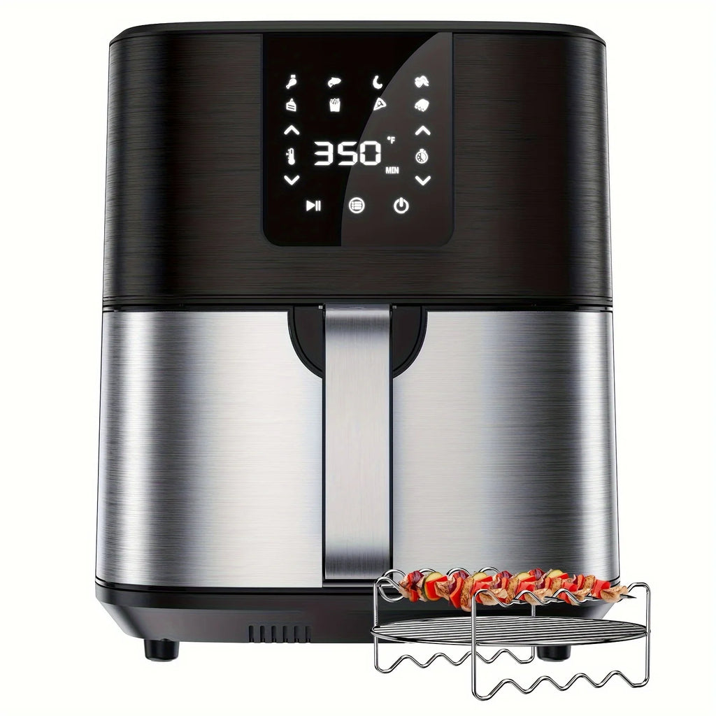 KitCook Large Air Fryer, 1500W 7QT AirFryer Cooker, Adjustable Temperature 100-400°F, 8 Presets Menu, Digital Touch Screen, Nons