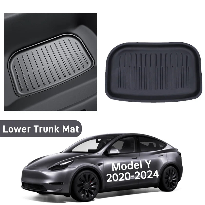 For Tesla Model 3/ Y TPE Trunk Mat Juniper Highland 2020 2021 2022 2023 2024 2025 Custom Cargo Mat Liner Seat Back Protector
