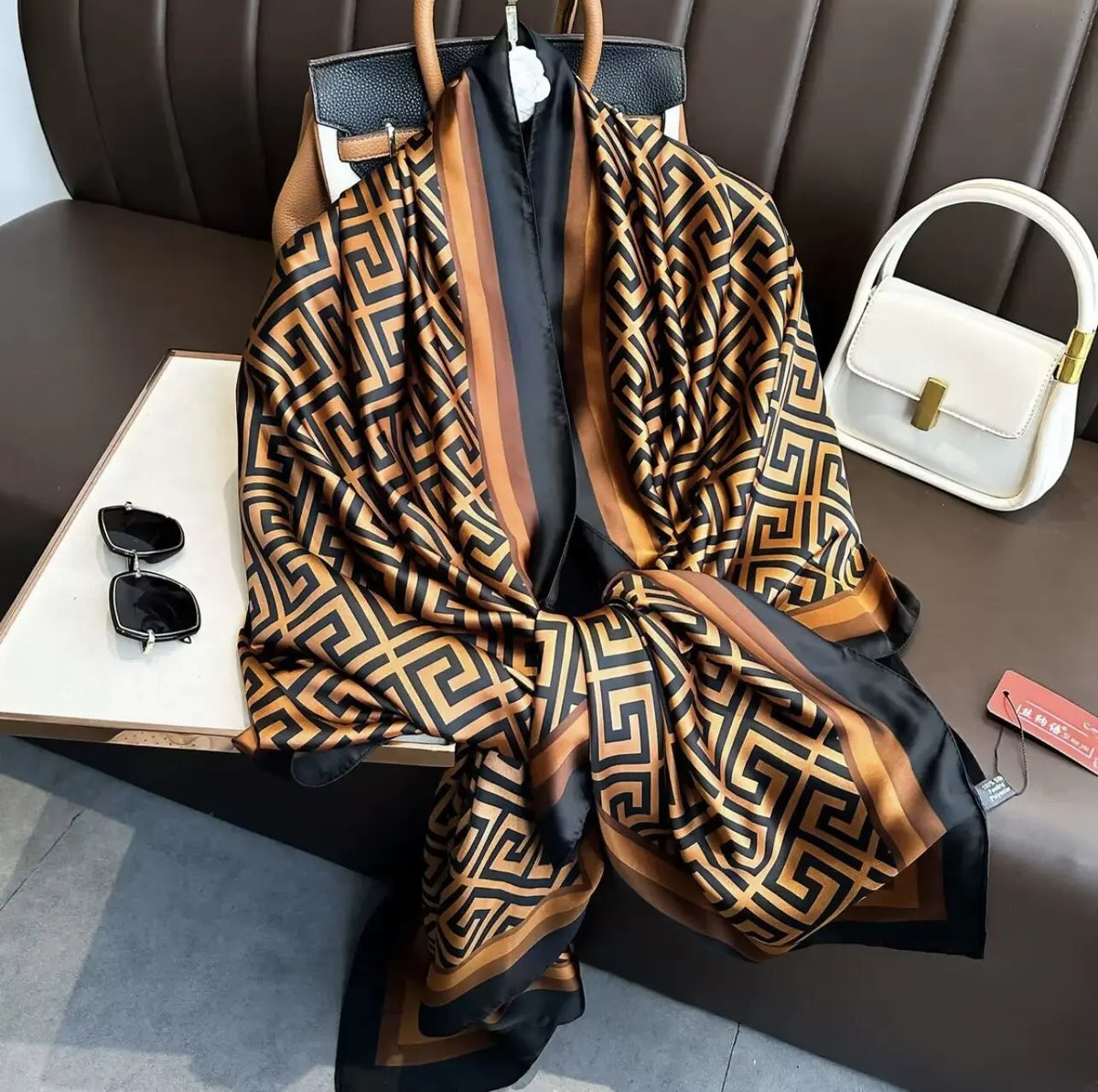 180*90cm Scarves Luxury Brand Long Silk Scarf Women Soft Shawl Wrap Muffler Hijab Bufanda Foulard Female Bandana Beach Stoles