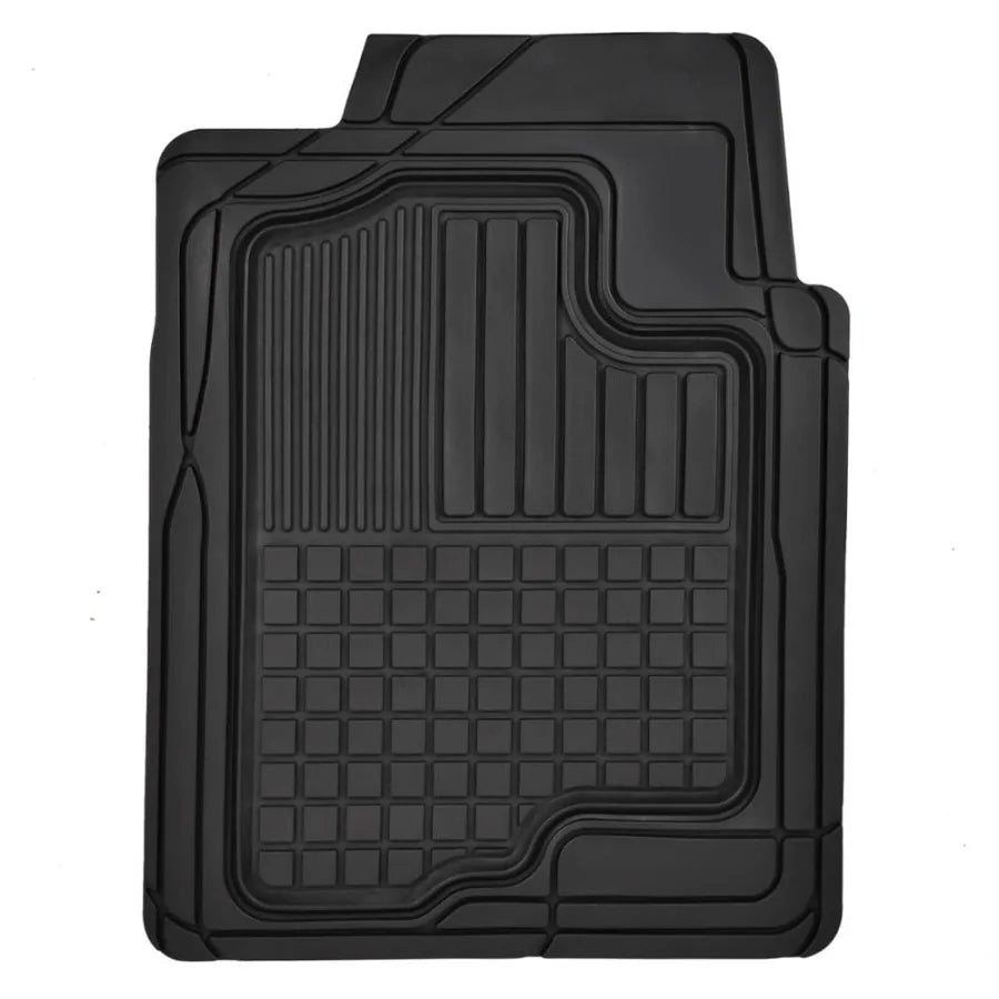 All Weather Semi-Custom Fit Heavy Duty Rubber Floor Mats for Auto Car Truck Van SUV 2 Front and Rear Liner