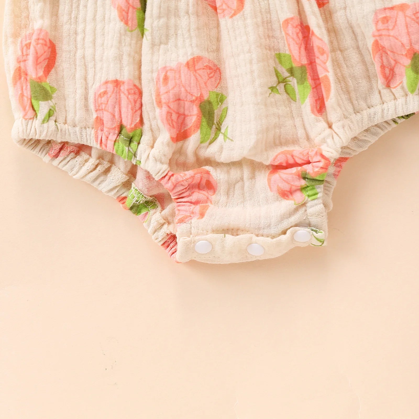 Summer female infant peach embroidered triangular Romper sweet and cute