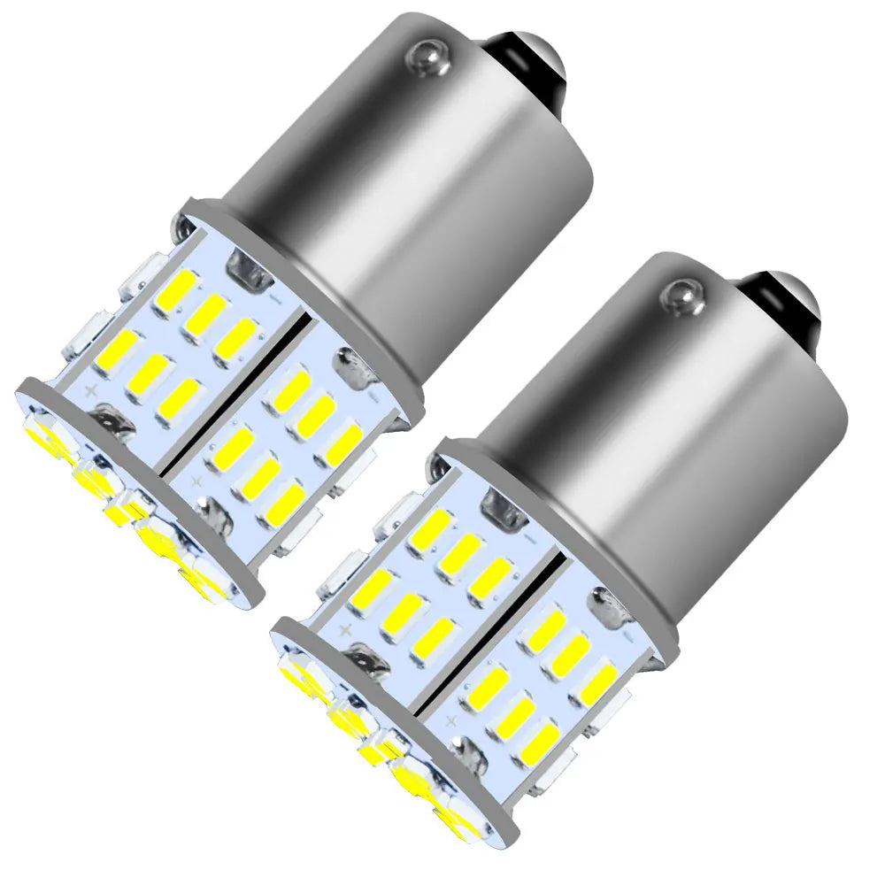 2PCS Ultra Bright LED Brake Stop Reversing 1156 BA15S P21W S25 G18 1157 BAY15D P21/7W 12V Plug and Play Car Lights Turn Signals