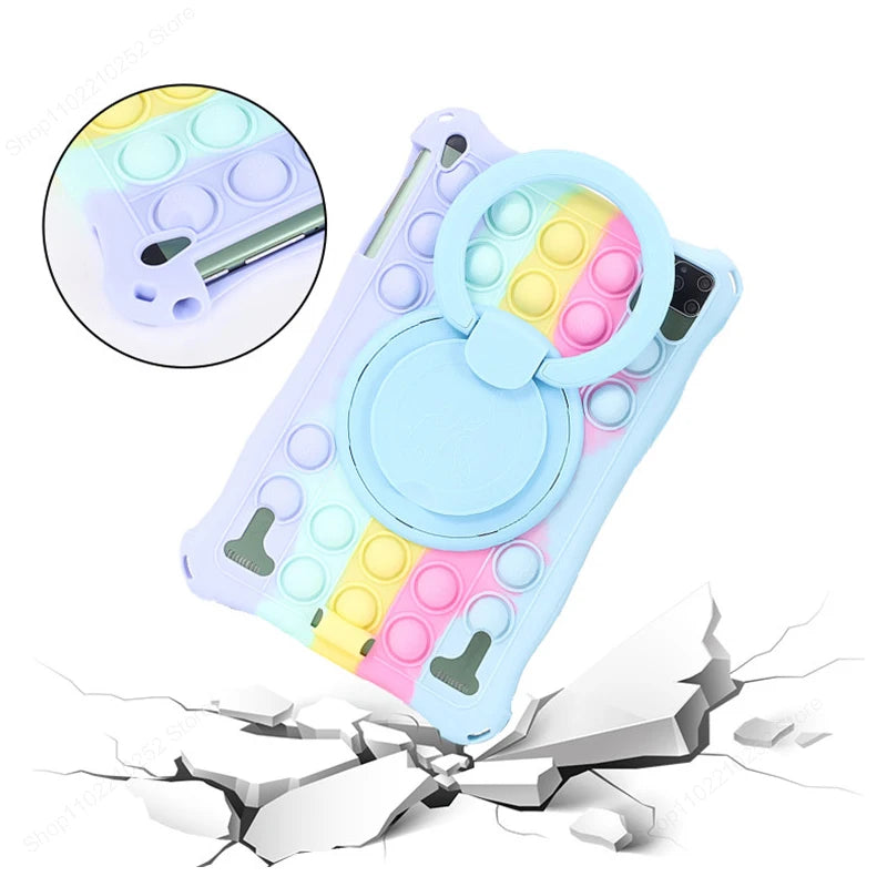 Funda Para 10.1" Universal Silicone Tablet Case 10 10.1 inch Android Tablet PC Shockproof Stand Cover Cases 25*16CM/9.84x6.3inch