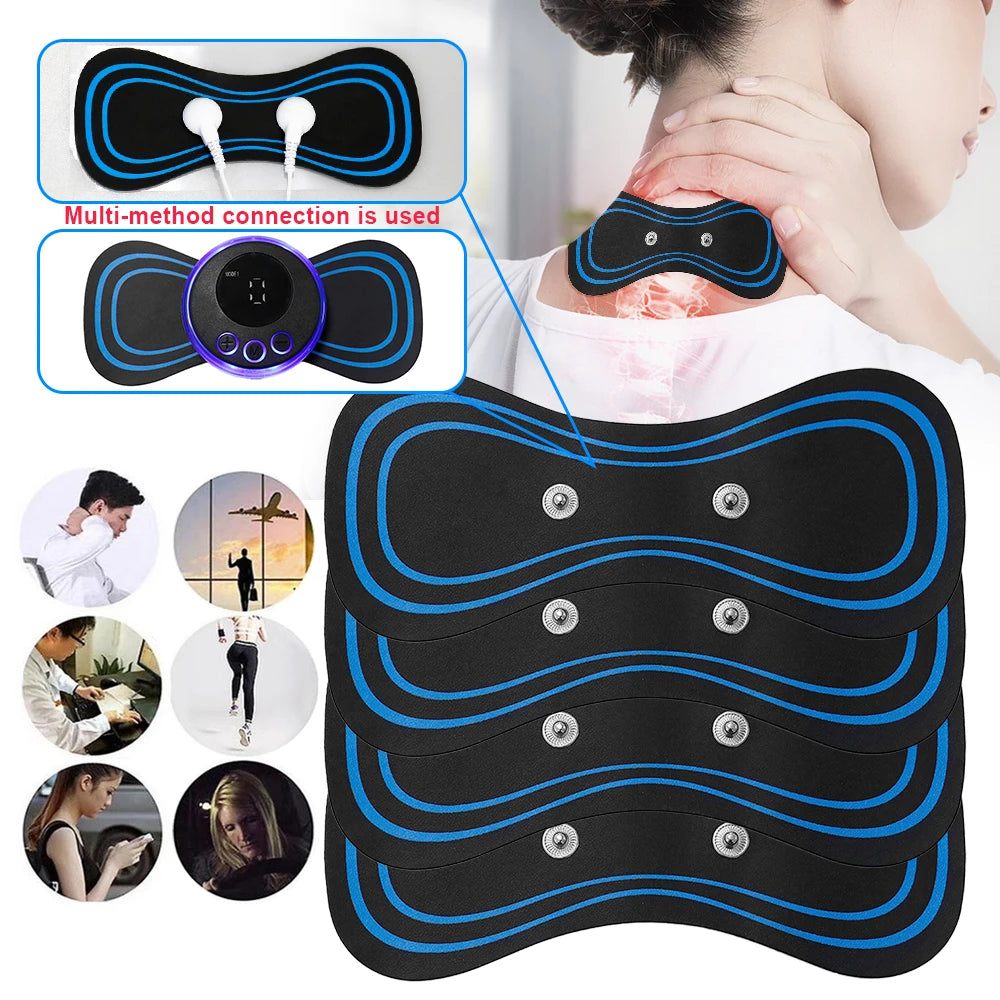 Portable 8 Modes Electric EMS Tens Acupuncture Body Massager LCD Digital Meridian Relax Muscle Stimulation Stimulator Device