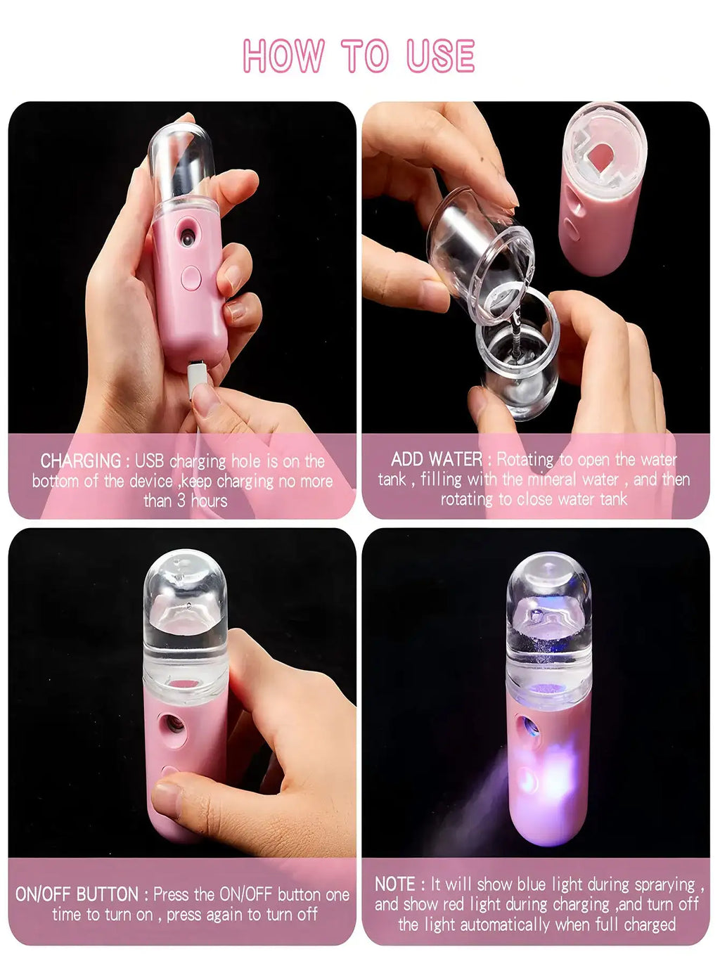 Rechargeable USB Facial Mist Sprayer