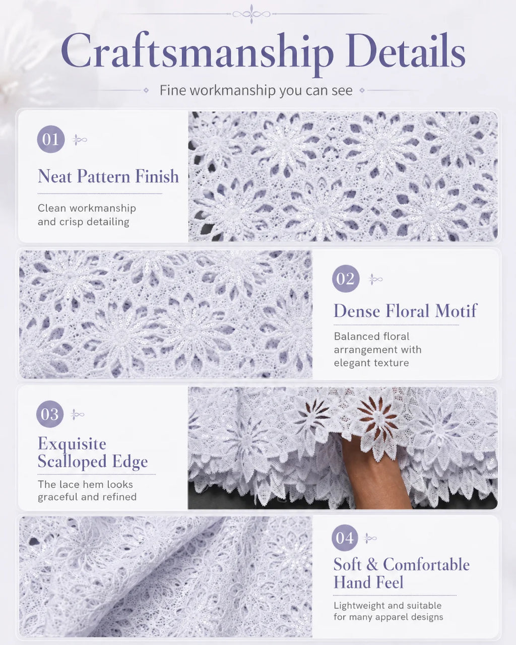 White African Guipure Cord Lace Fabric with Sequins 2025 High Quality Nigerian Guipure Cord Lace for Sewing Wedding Dress F4025