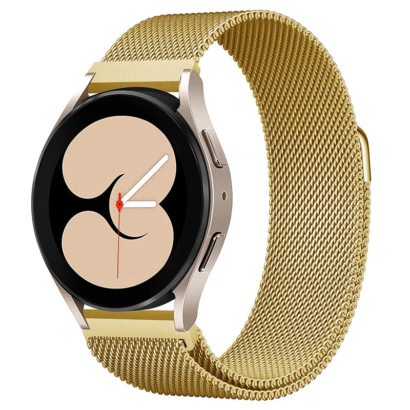 22mm 20mm Milanese Loop Strap For Samsung Galaxy Watch 6 5 4 44mm 40mm 6 Classic Active 2 Bracelet Huawei Gt Magnetic Watch Band