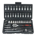 Motorcycle Toolbox Set Fast Ratchet Wrench 46PCS Socket Group Bit Industrial-grade Toolbox Auto Repair Tools Car Maintenance