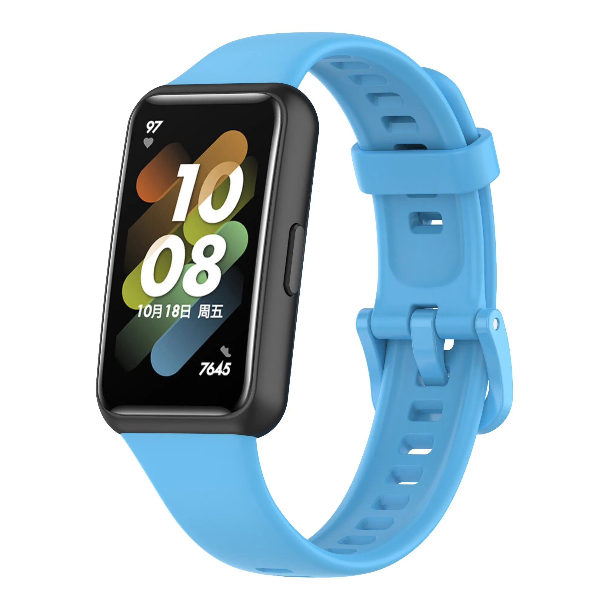Silicone Band for Huawei Band 7 Strap 45mm Correa Bracelet Huawei Band Series 7 45mm Strap Watch Protective Accessories